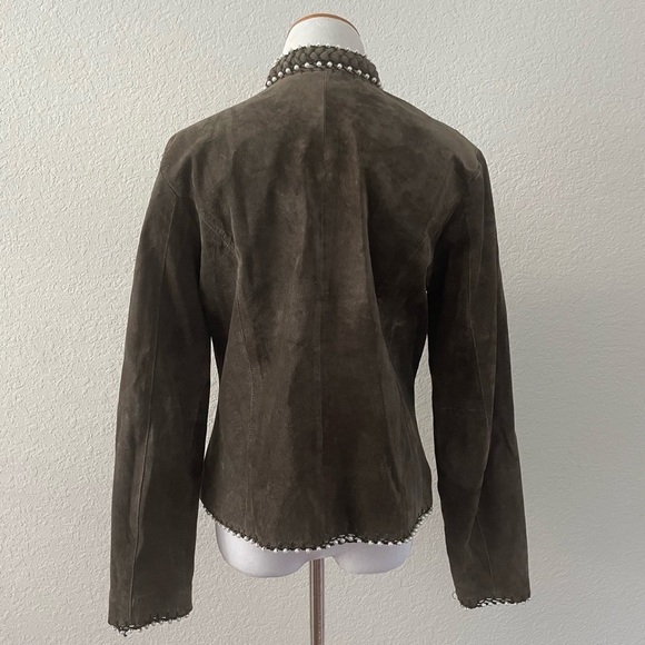 Vintage Y2K Suede and Pearls Blazer by Sophie Chang - Picture 9 of 11